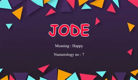 jode meaning.